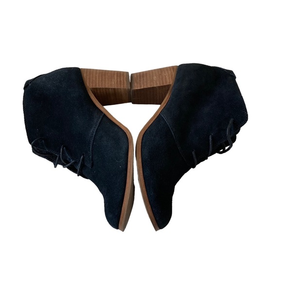 Toms Lunata Lace Up Bootie Black Suede, 7.5 - Picture 8 of 11